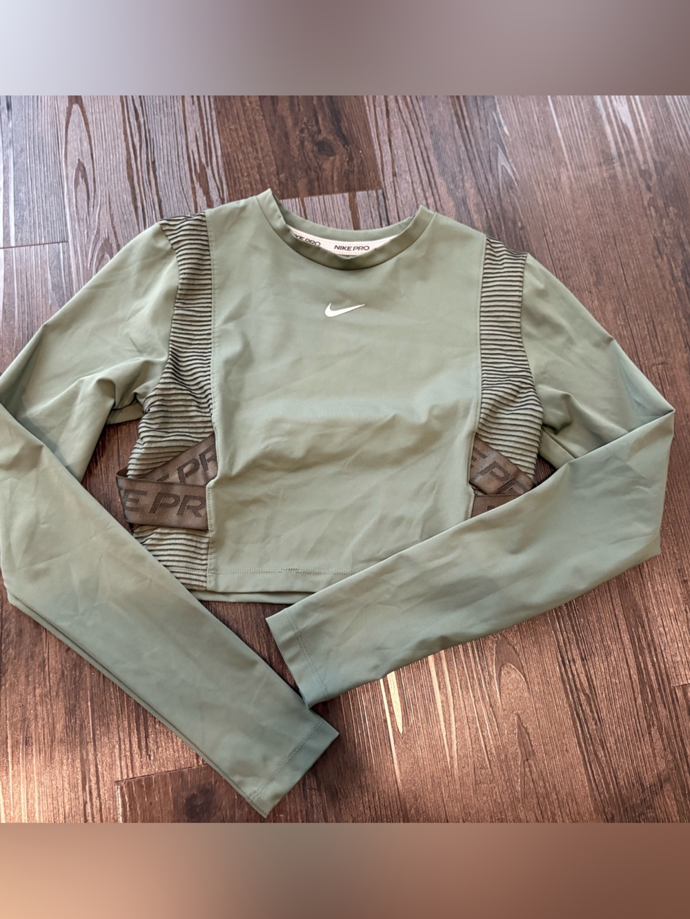 Nike Sage Green Long Sleeve Training Top